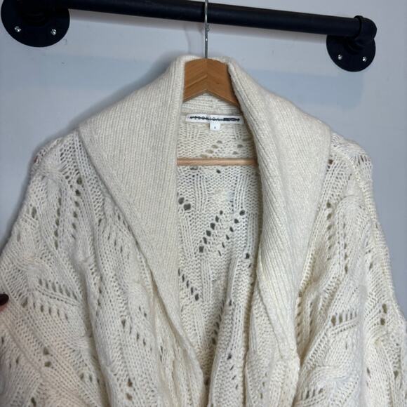 Veronica Beard Oversized Crochet Knit Belted Cardigan - Picture 9 of 10